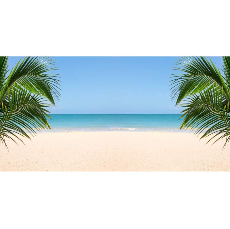 Yeele 20x10ft Tropical Beach Island Backdrop for Photography Summer Bay Travel Blue Sky Blue Sea Palm Trees Background Kids Adult Photo Booth Shoot Shoot Studio Props